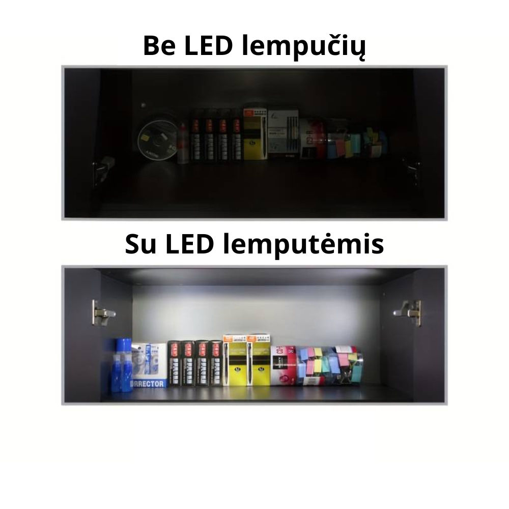 Automatinė LED lemputė spintoje | -40% Nuolaida